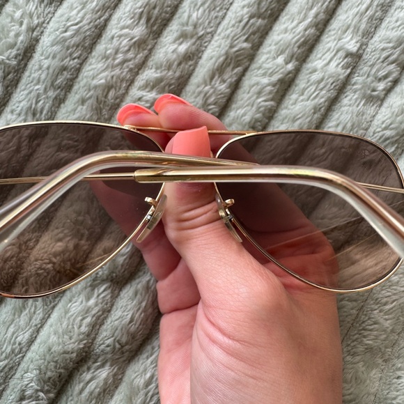 Ray-Ban Gold Frame Sunglasses with Brown Lenses - Picture 3 of 8